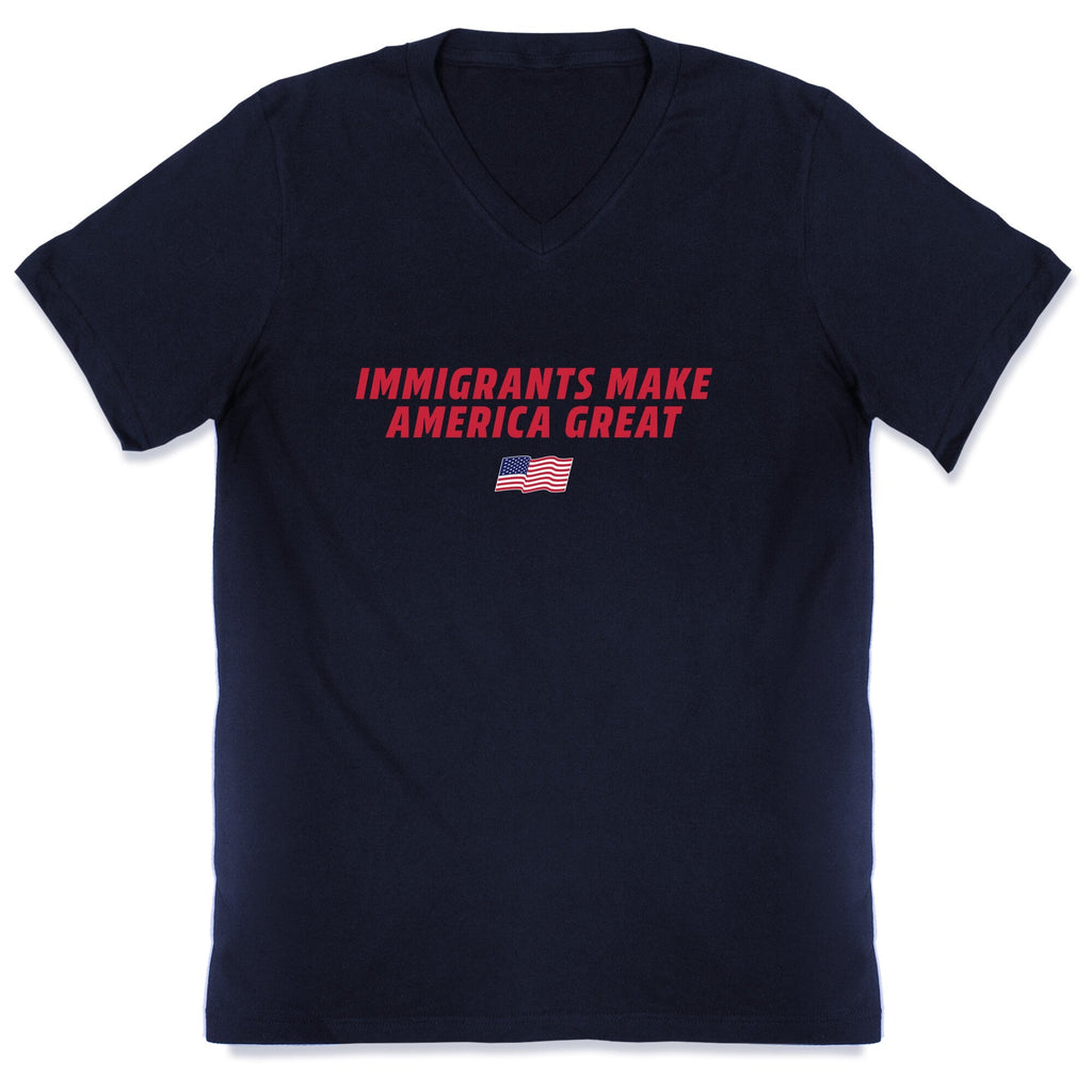 Immigrants Make America Great Flag V-Neck Unisex