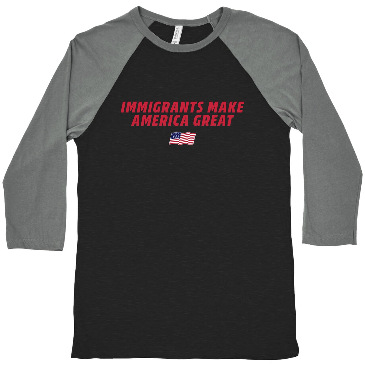 Immigrants Make America Great Flag Baseball Tee Unisex