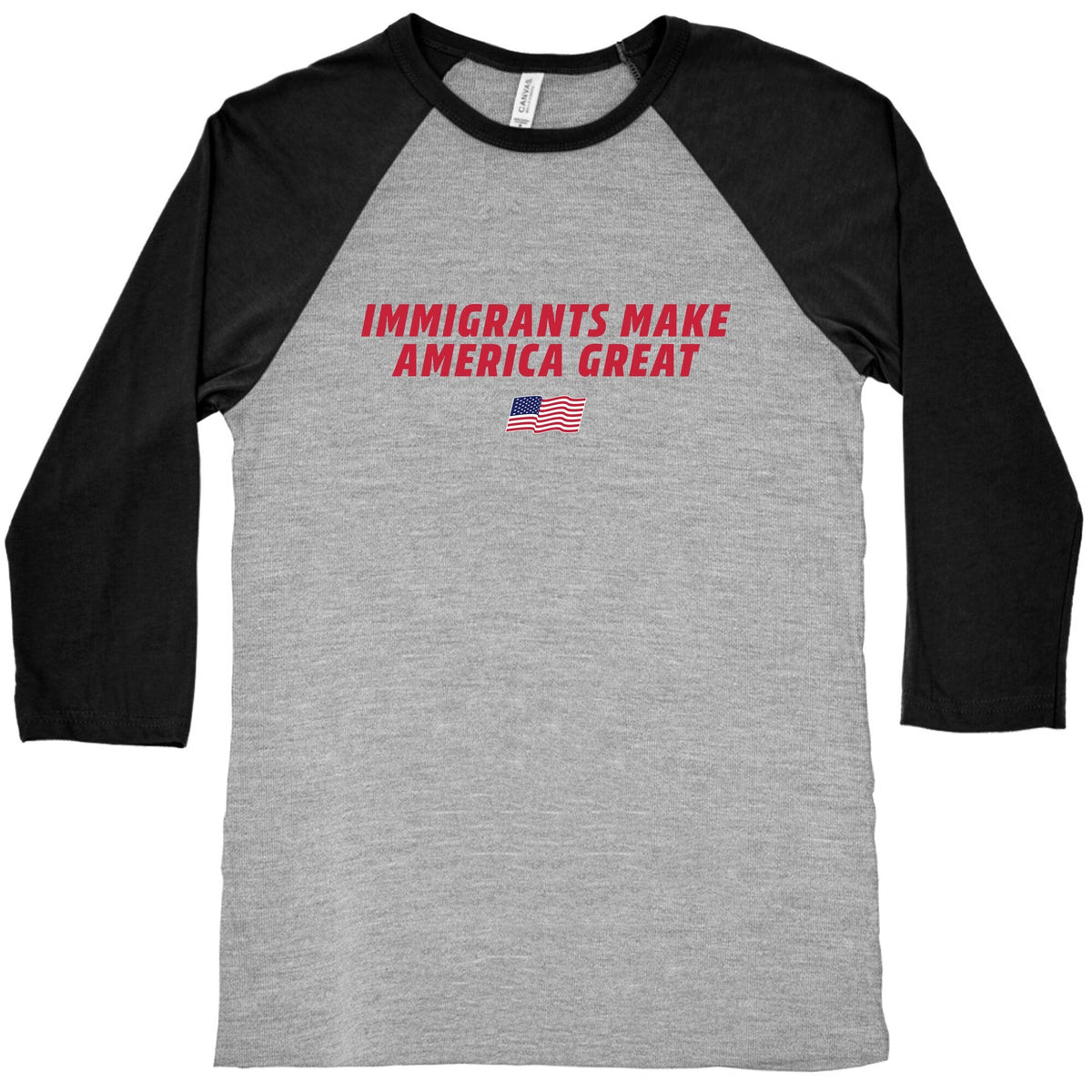 Immigrants Make America Great Flag Baseball Tee Unisex