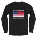 Stars Stripes And Human Rights Longsleeve Tee Unisex