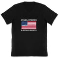 Stars Stripes And Human Rights V-Neck Unisex