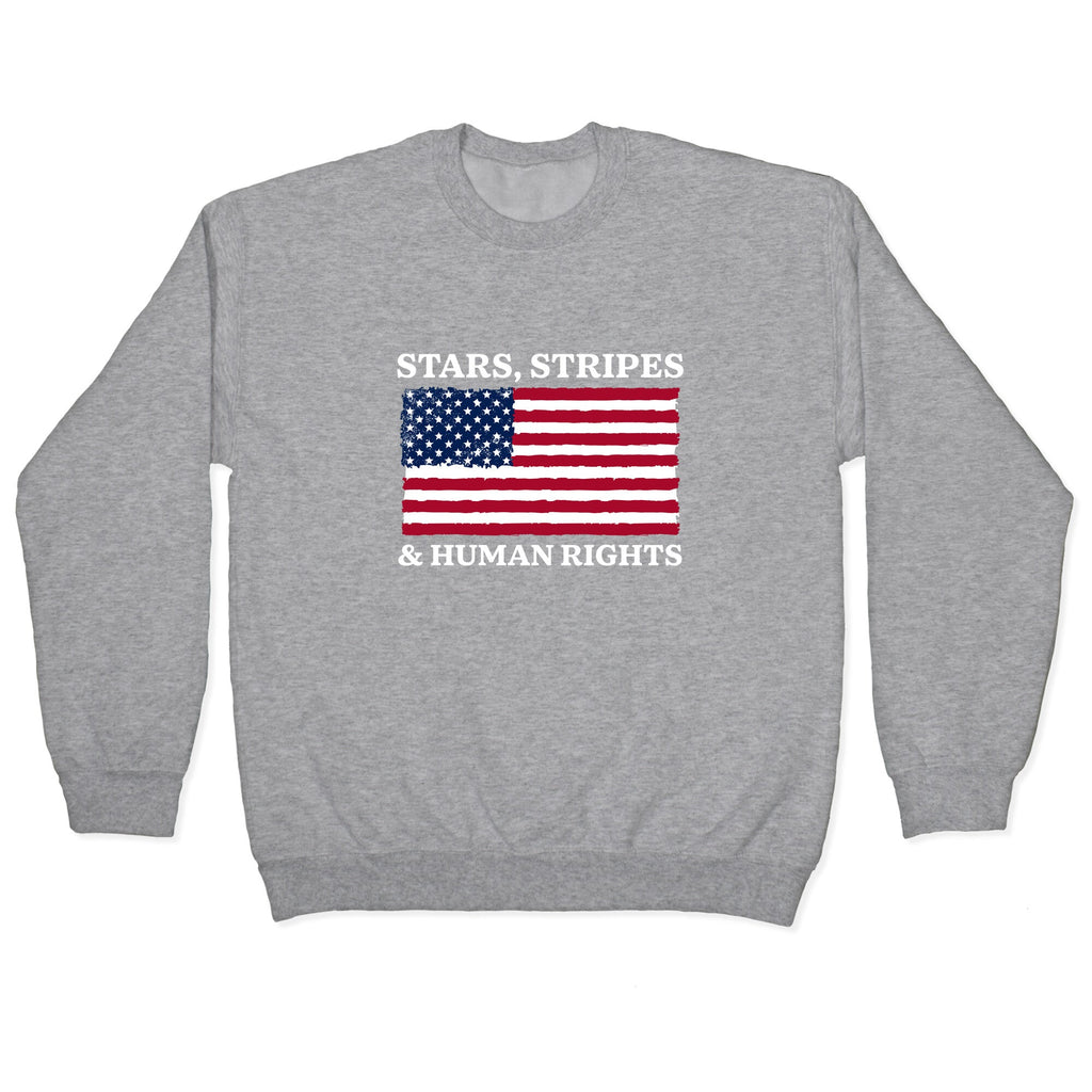 Stars Stripes And Human Rights Crewneck Unisex