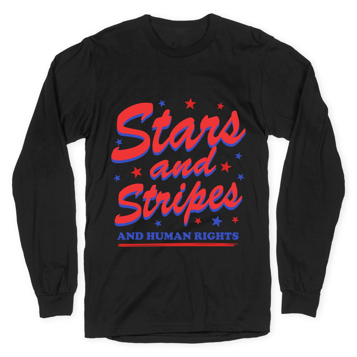 Starts Stripes Human Rights Longsleeve Tee Unisex