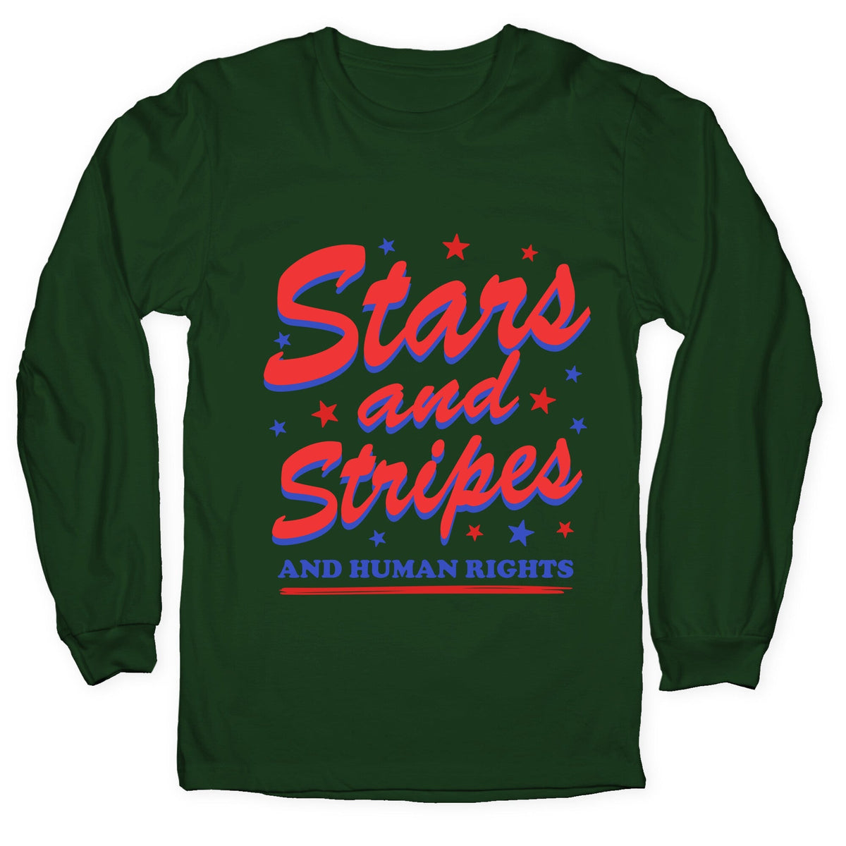 Starts Stripes Human Rights Longsleeve Tee Unisex