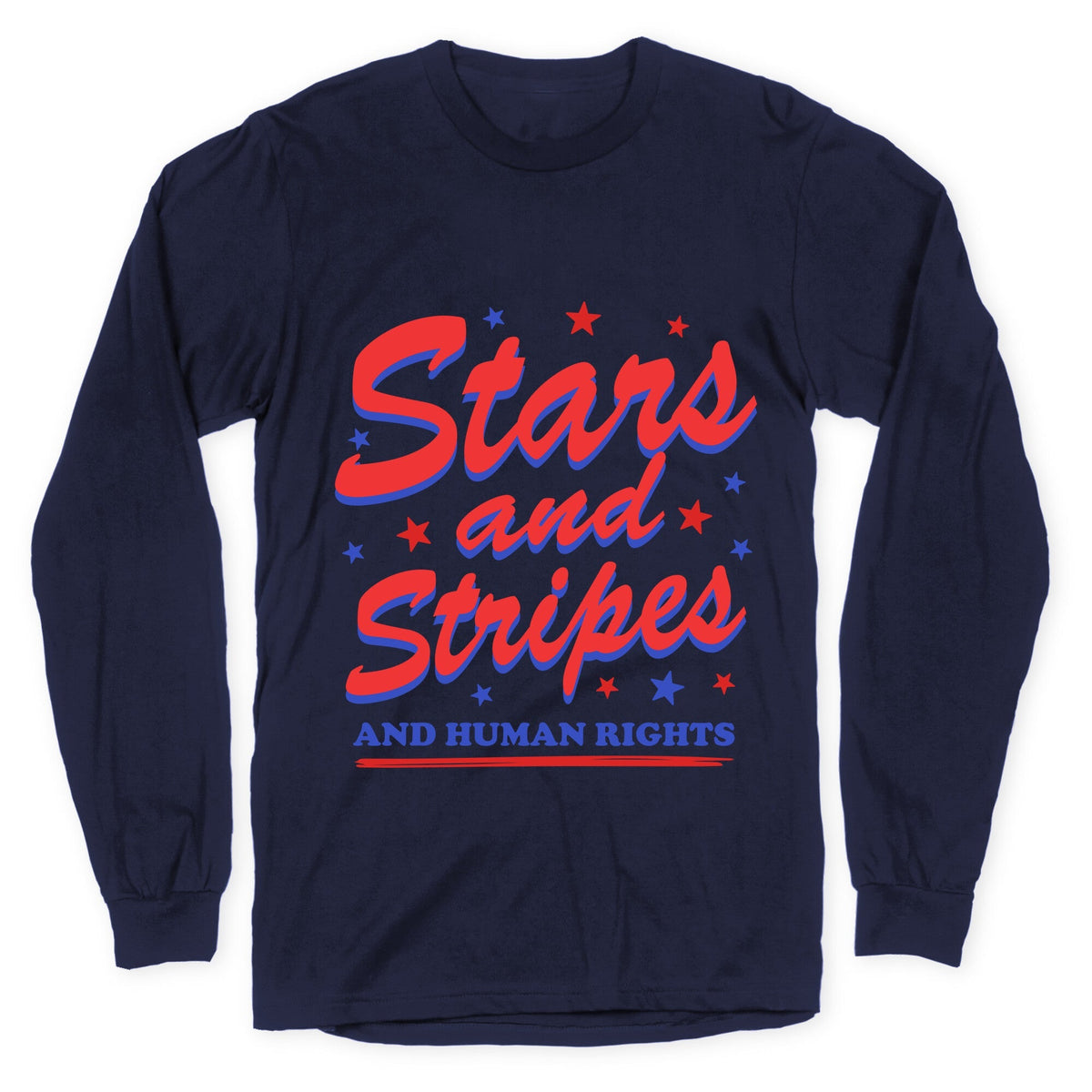 Starts Stripes Human Rights Longsleeve Tee Unisex