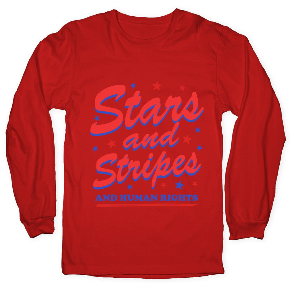 Starts Stripes Human Rights Longsleeve Tee Unisex