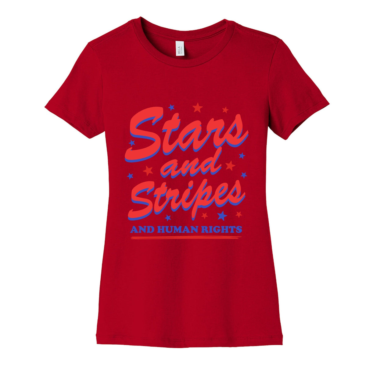 Starts Stripes Human Rights Womens Cotton Tee Unisex