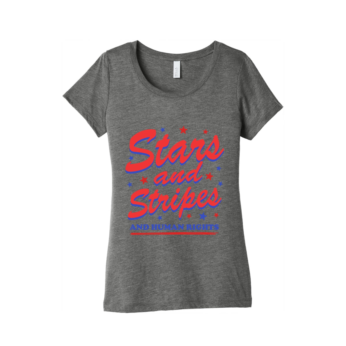 Starts Stripes Human Rights Womens Triblend Tee Unisex