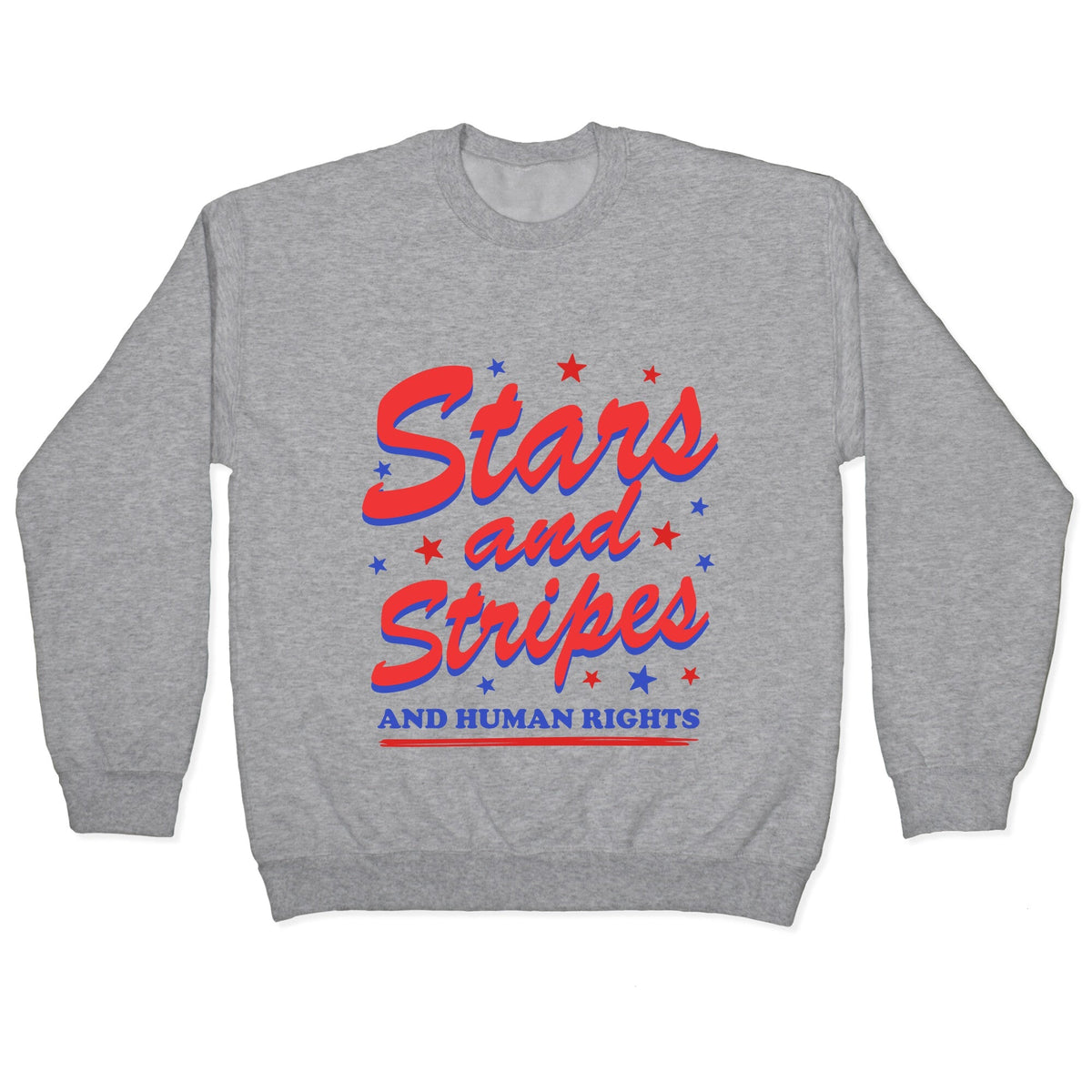 Starts Stripes Human Rights Crewneck Unisex