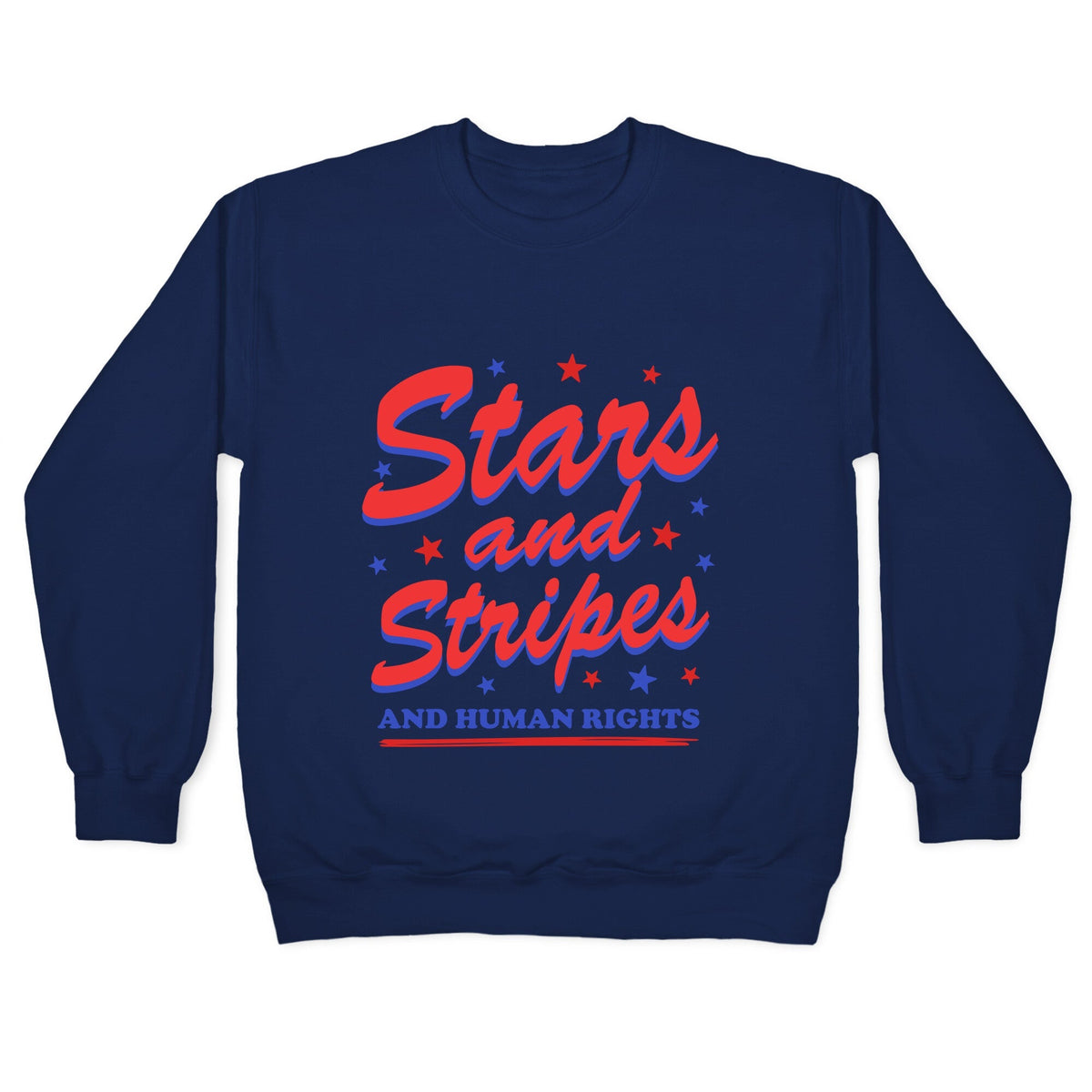 Starts Stripes Human Rights Crewneck Unisex