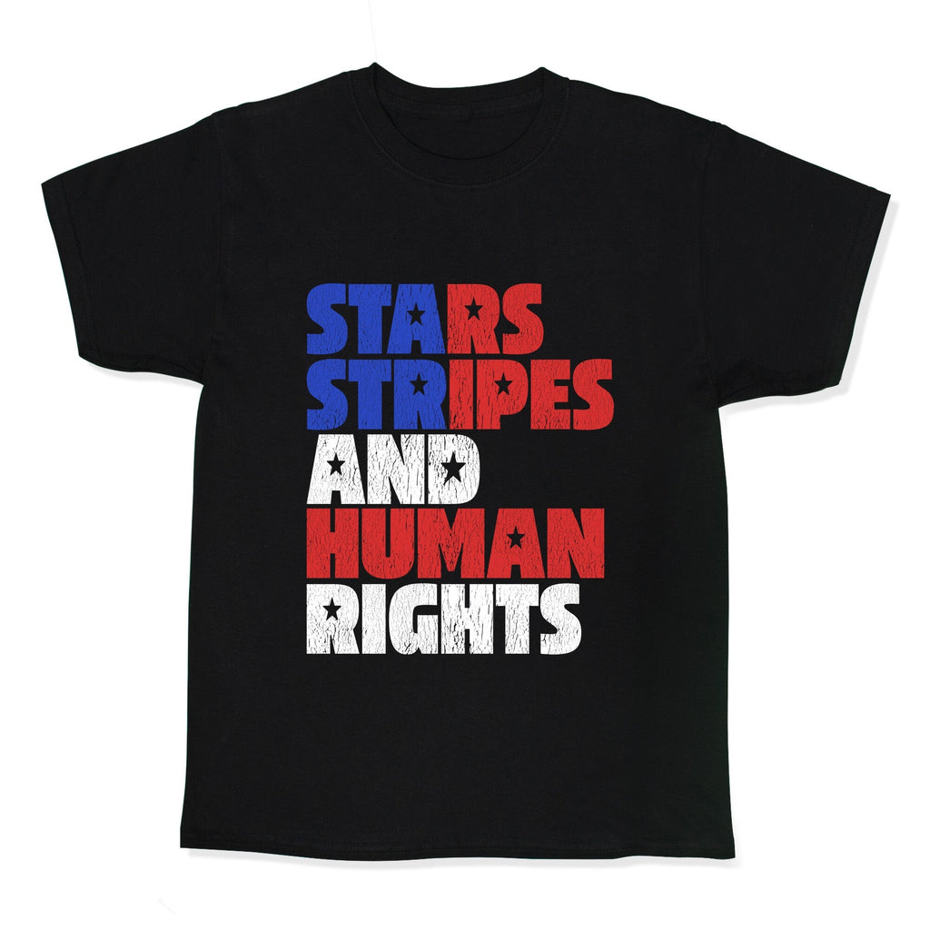 Starts Stripes Human Rights July 4th Kids Tee Unisex