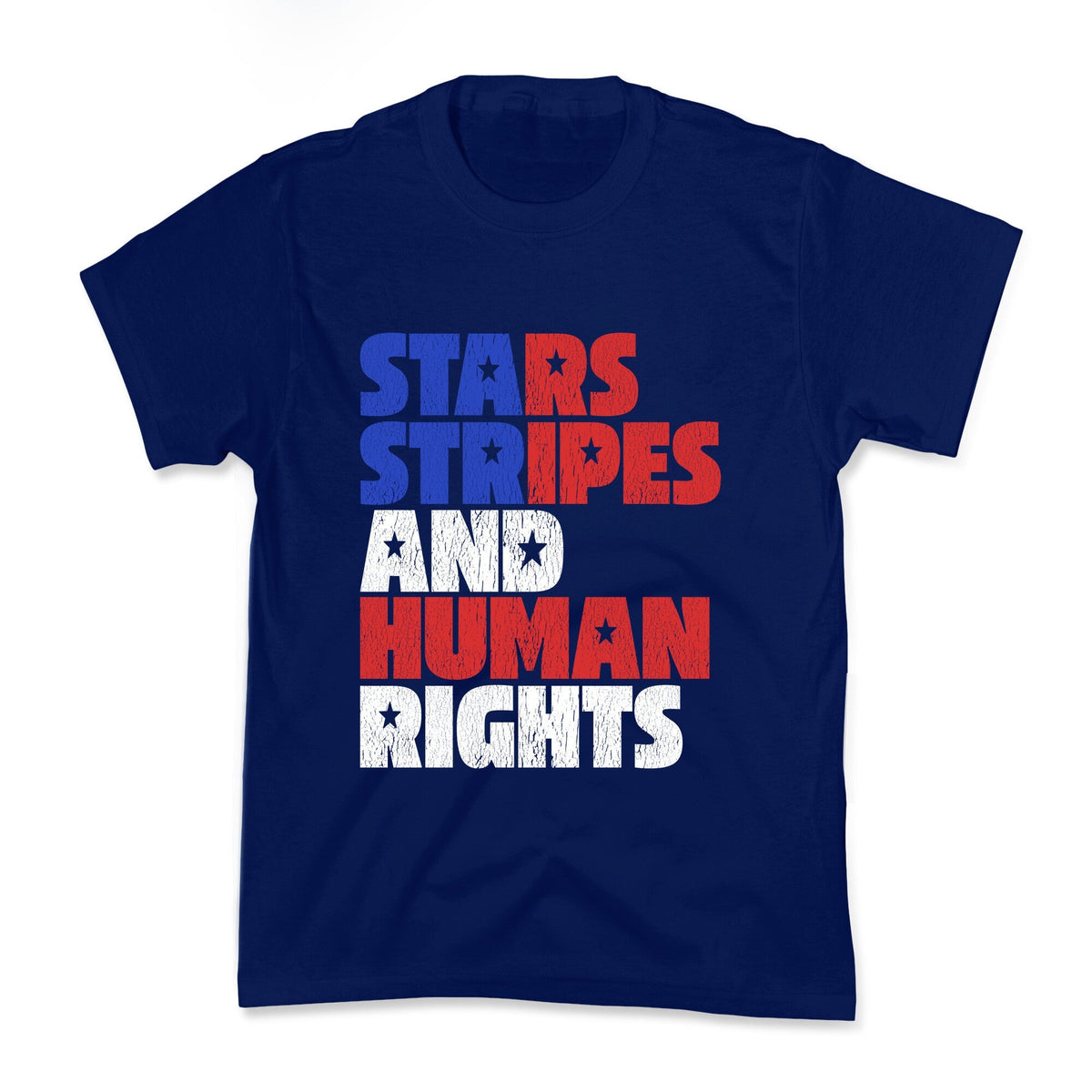Starts Stripes Human Rights July 4th Kids Tee Unisex