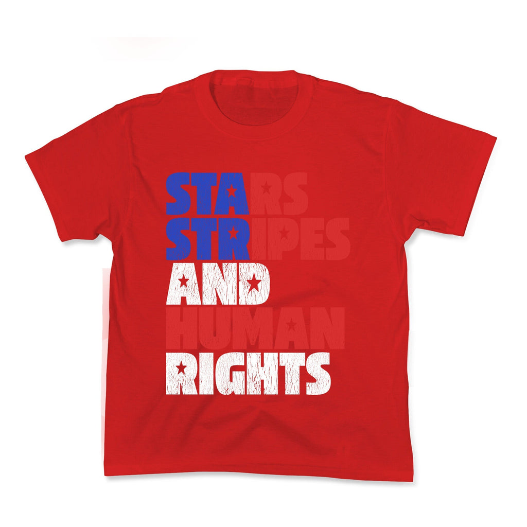 Starts Stripes Human Rights July 4th Kids Tee Unisex