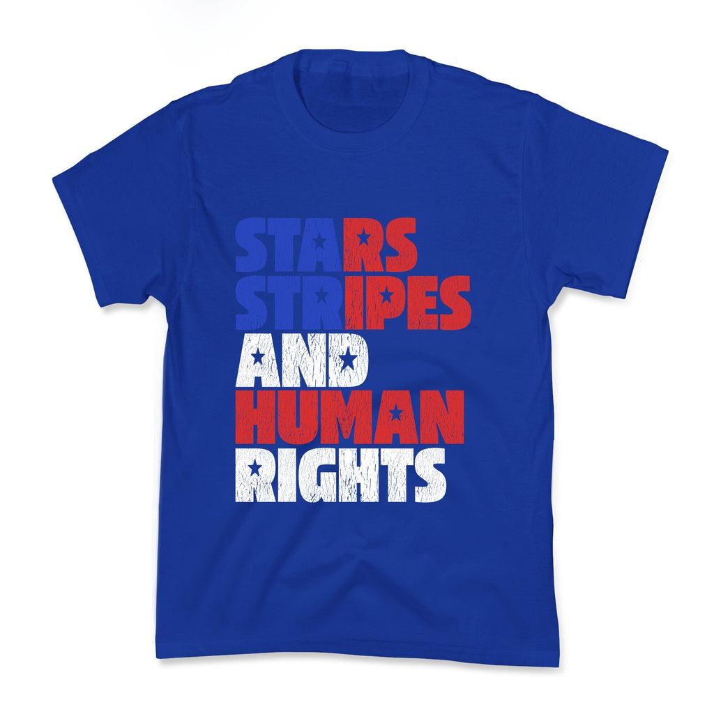 Starts Stripes Human Rights July 4th Kids Tee Unisex