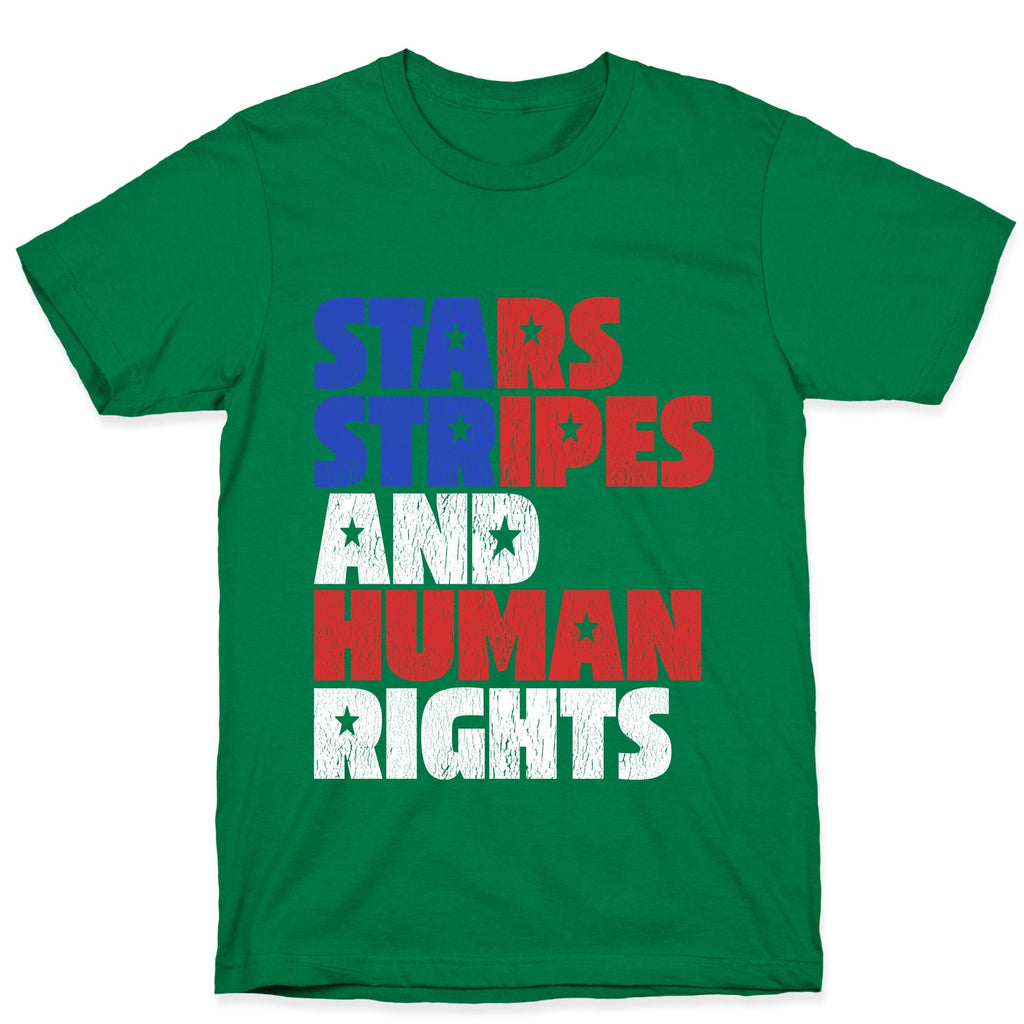Starts Stripes Human Rights July 4th Unisex