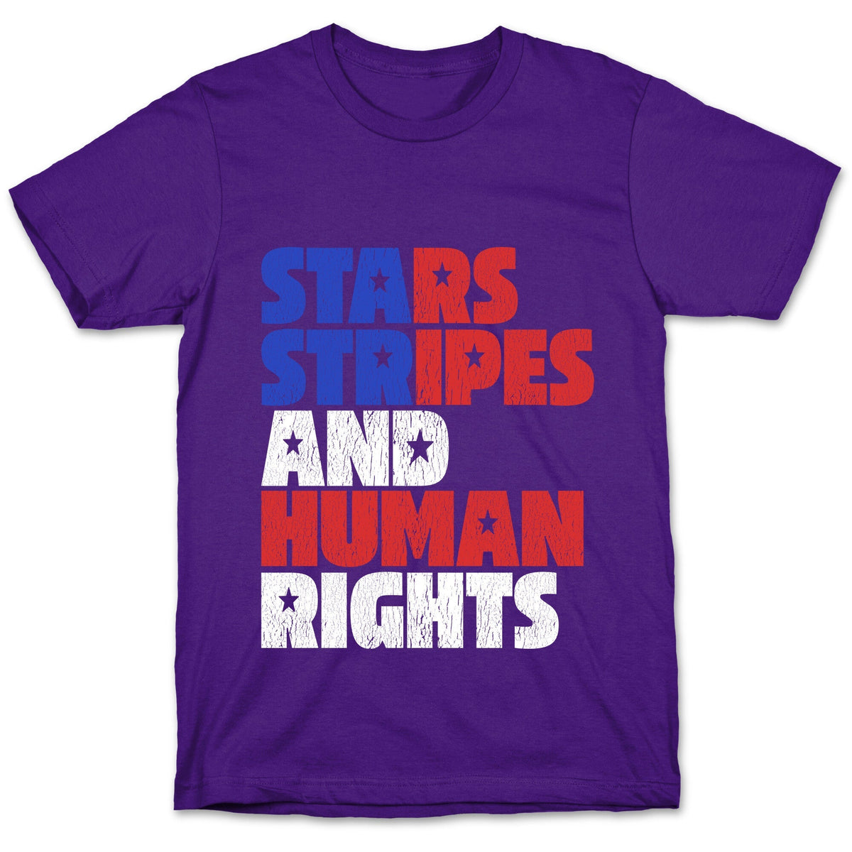 Starts Stripes Human Rights July 4th Unisex