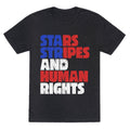 Starts Stripes Human Rights July 4th Unisex Triblend Tee Unisex