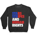 Starts Stripes Human Rights July 4th Crewneck Unisex