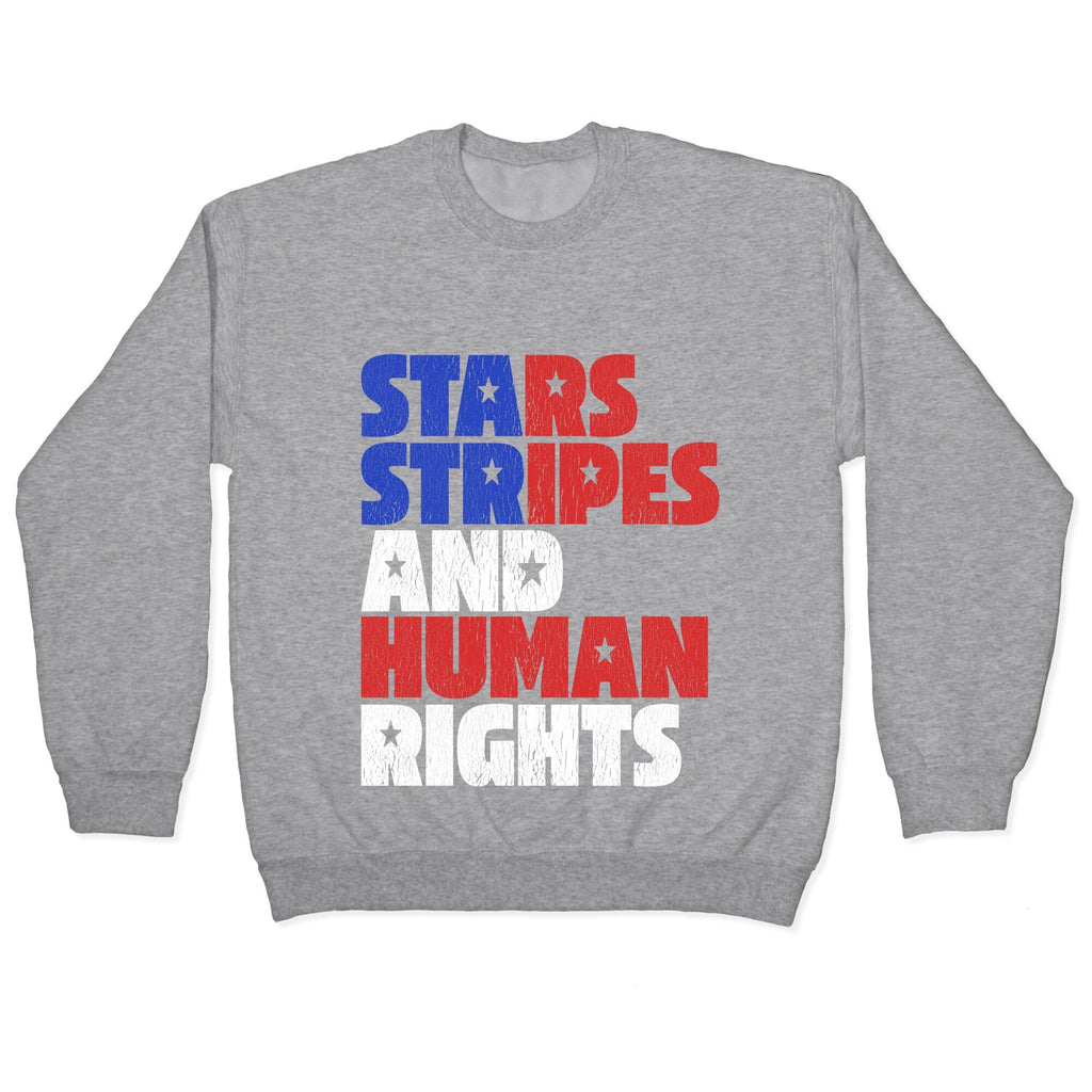 Starts Stripes Human Rights July 4th Crewneck Unisex