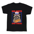 Red White And Feral Kids Tee Unisex