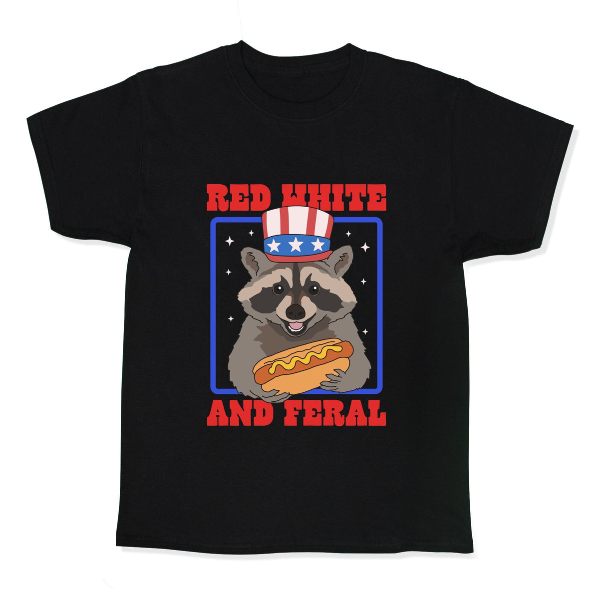 Red White And Feral Kids Tee Unisex