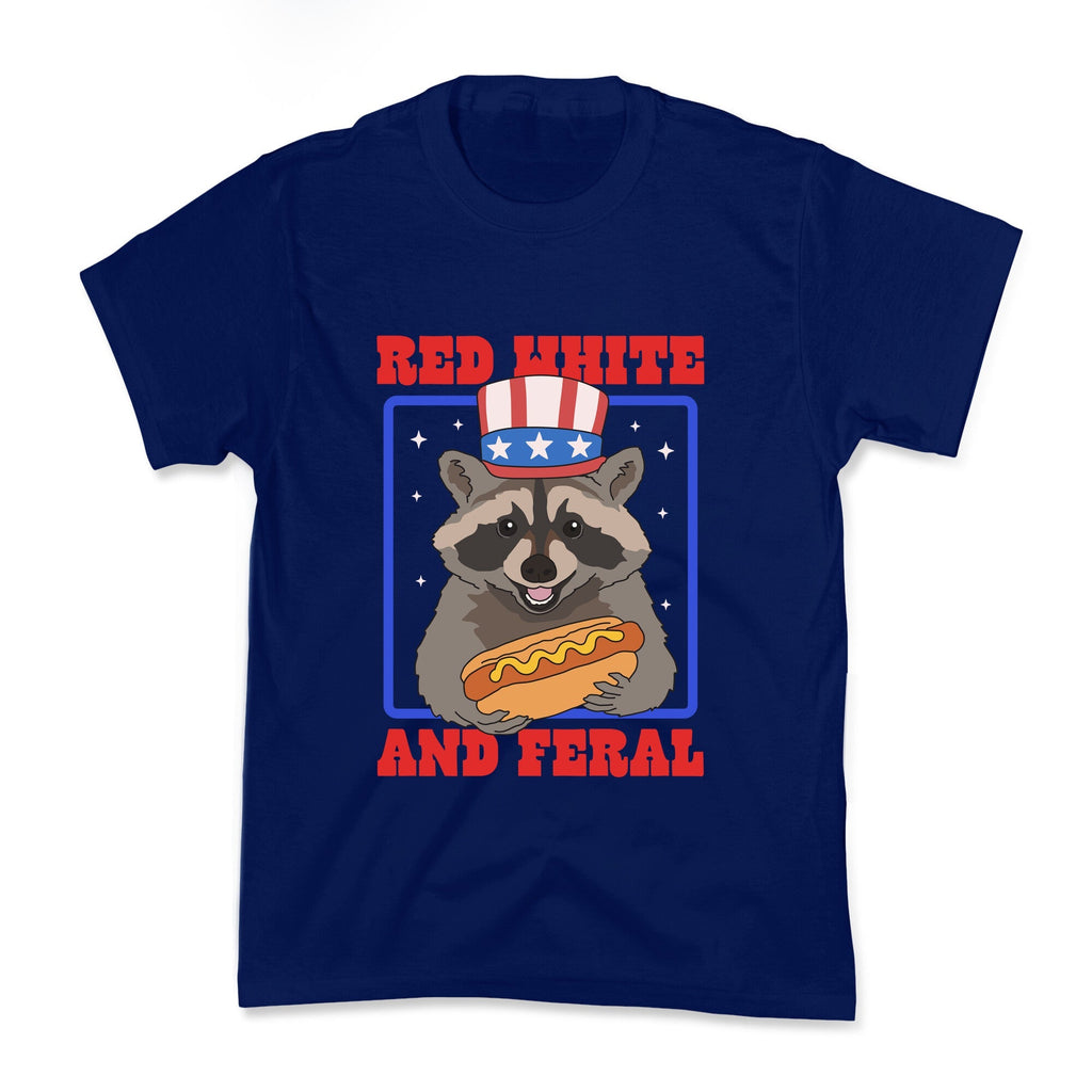 Red White And Feral Kids Tee Unisex