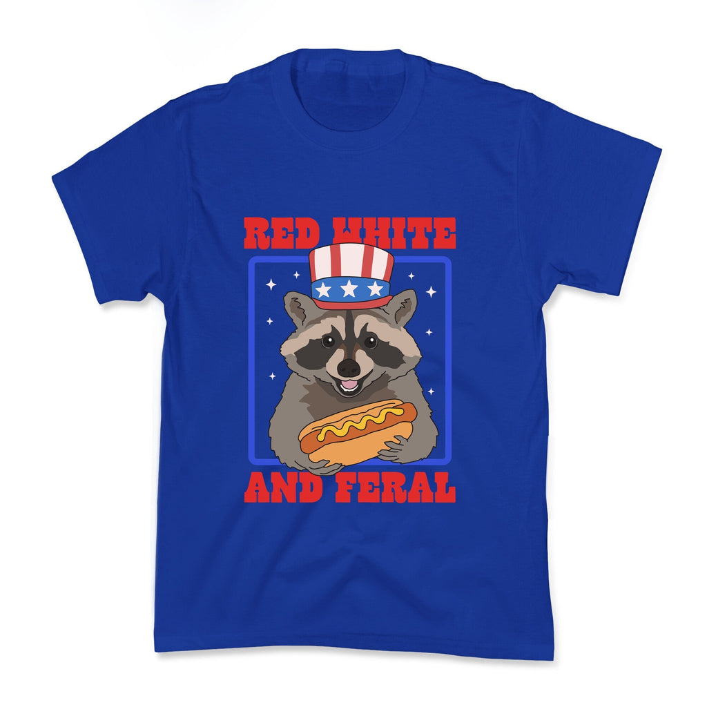 Red White And Feral Kids Tee Unisex