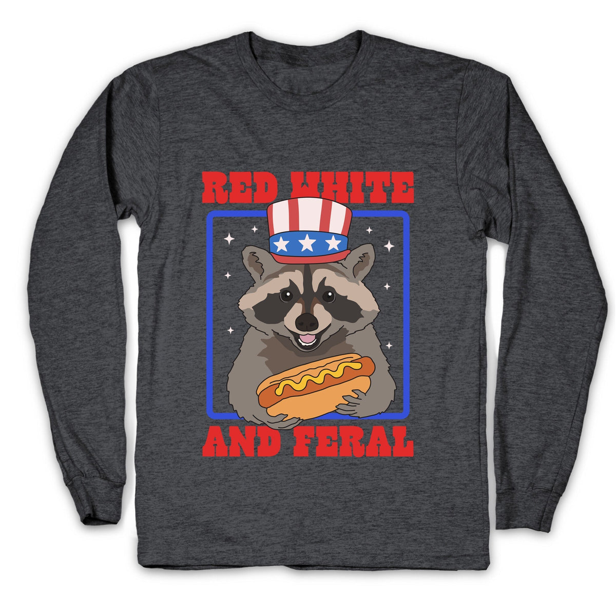 Red White And Feral Longsleeve Tee Unisex