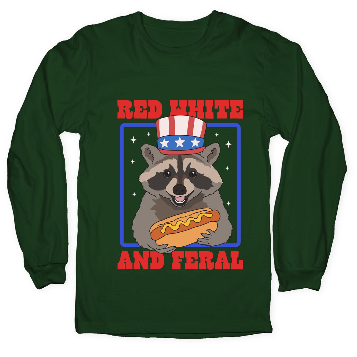 Red White And Feral Longsleeve Tee Unisex