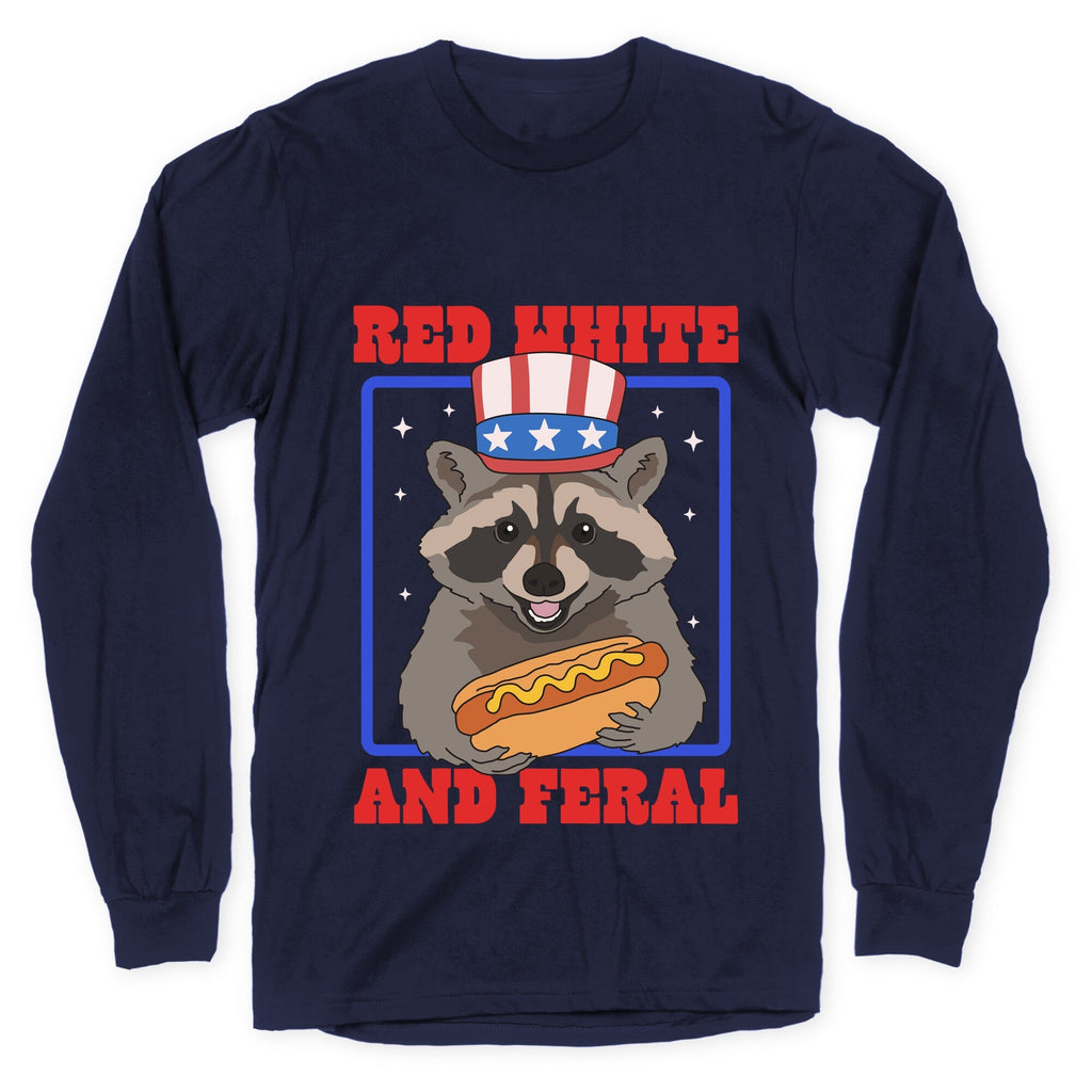 Red White And Feral Longsleeve Tee Unisex