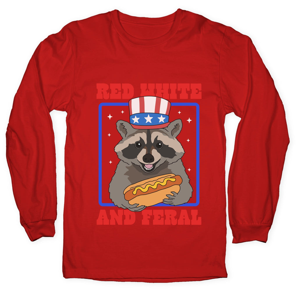 Red White And Feral Longsleeve Tee Unisex