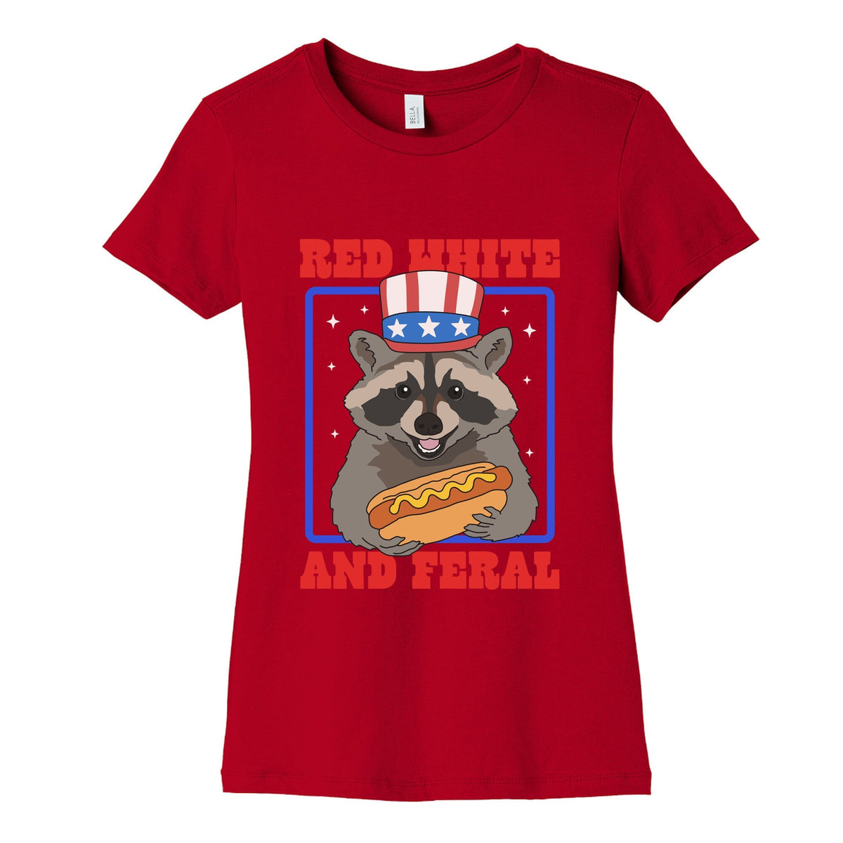 Red White And Feral Womens Cotton Tee Unisex