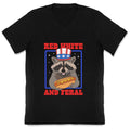 Red White And Feral V-Neck Unisex