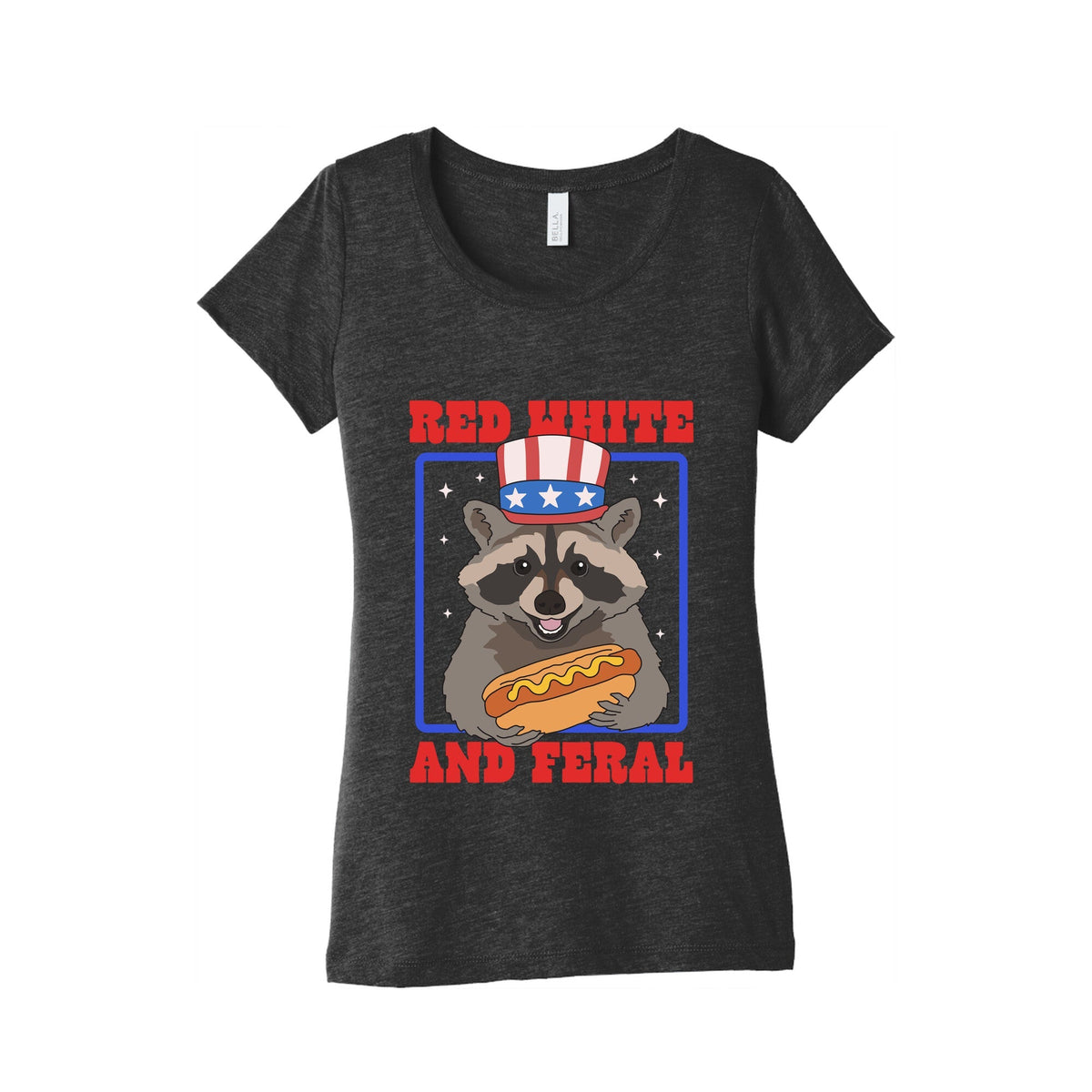 Red White And Feral Womens Triblend Tee Unisex