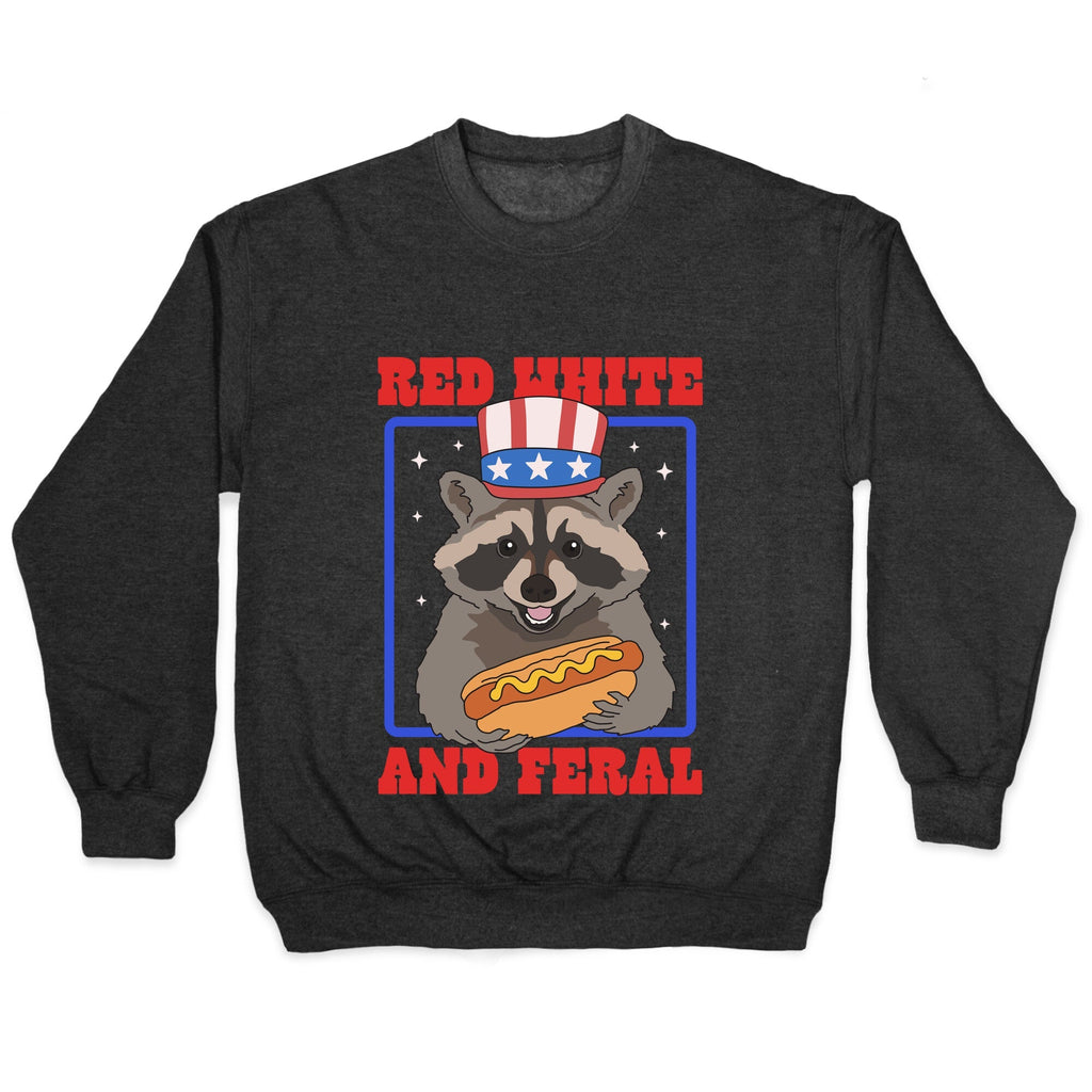 Red White And Feral Crewneck Unisex