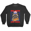 Red White And Feral Crewneck Unisex
