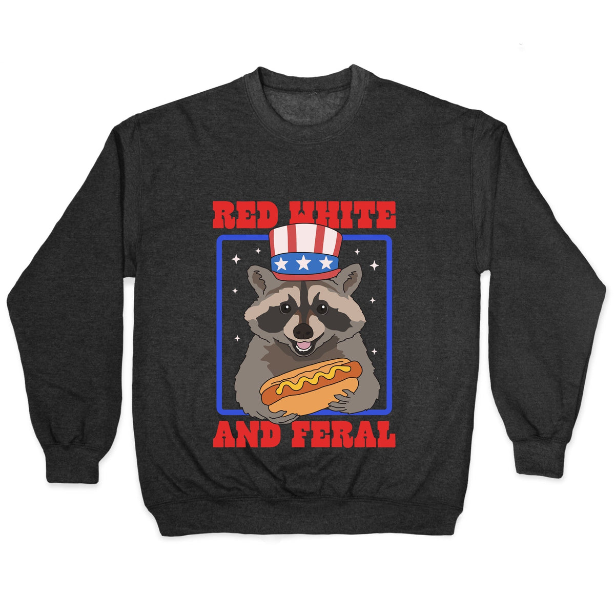 Red White And Feral Crewneck Unisex