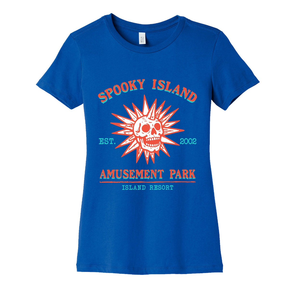 Spooky Island Retro Womens Cotton Tee Unisex