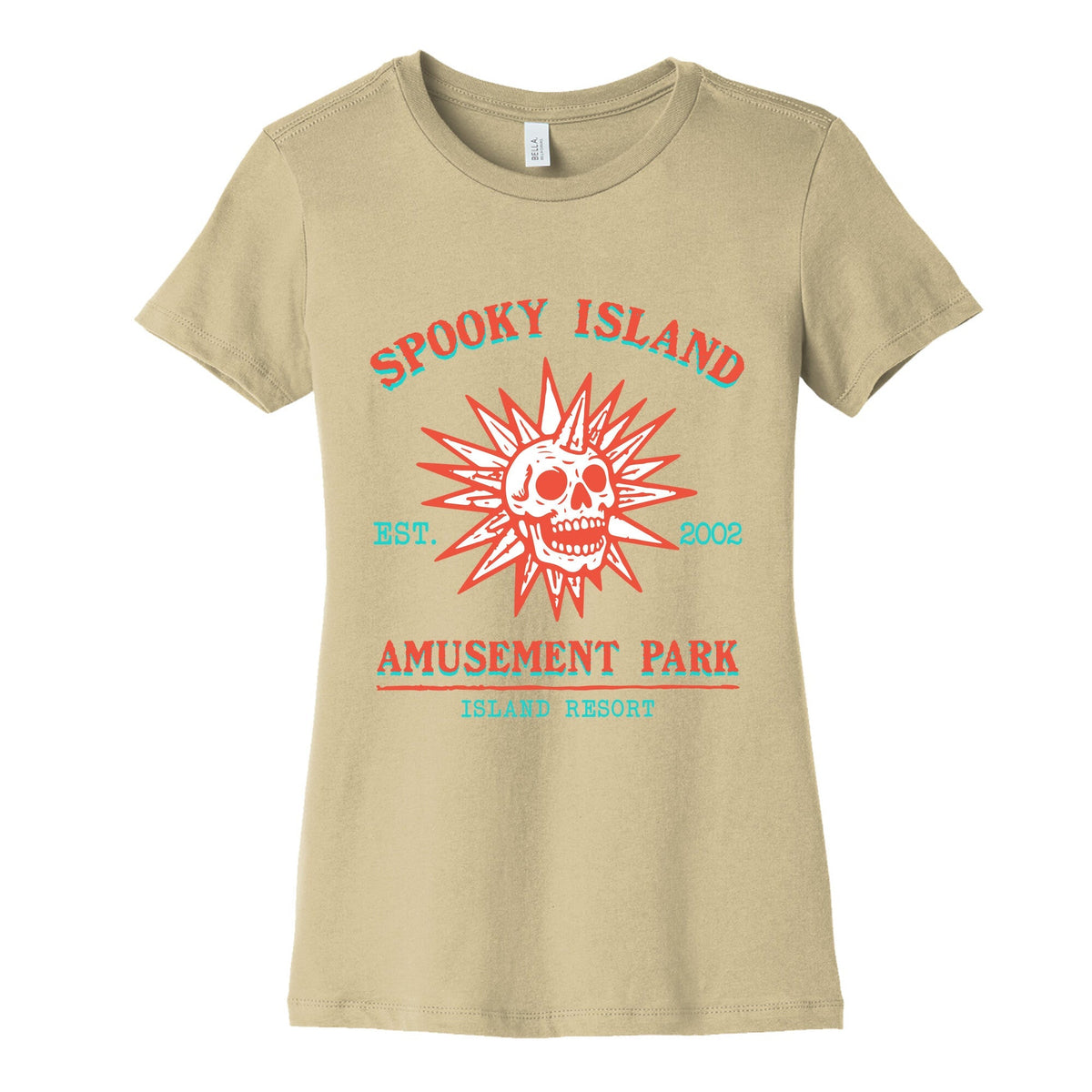 Spooky Island Retro Womens Cotton Tee Unisex