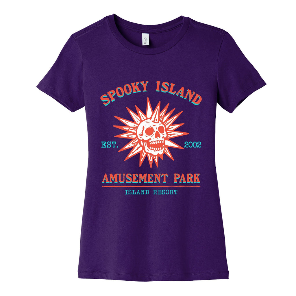 Spooky Island Retro Womens Cotton Tee Unisex