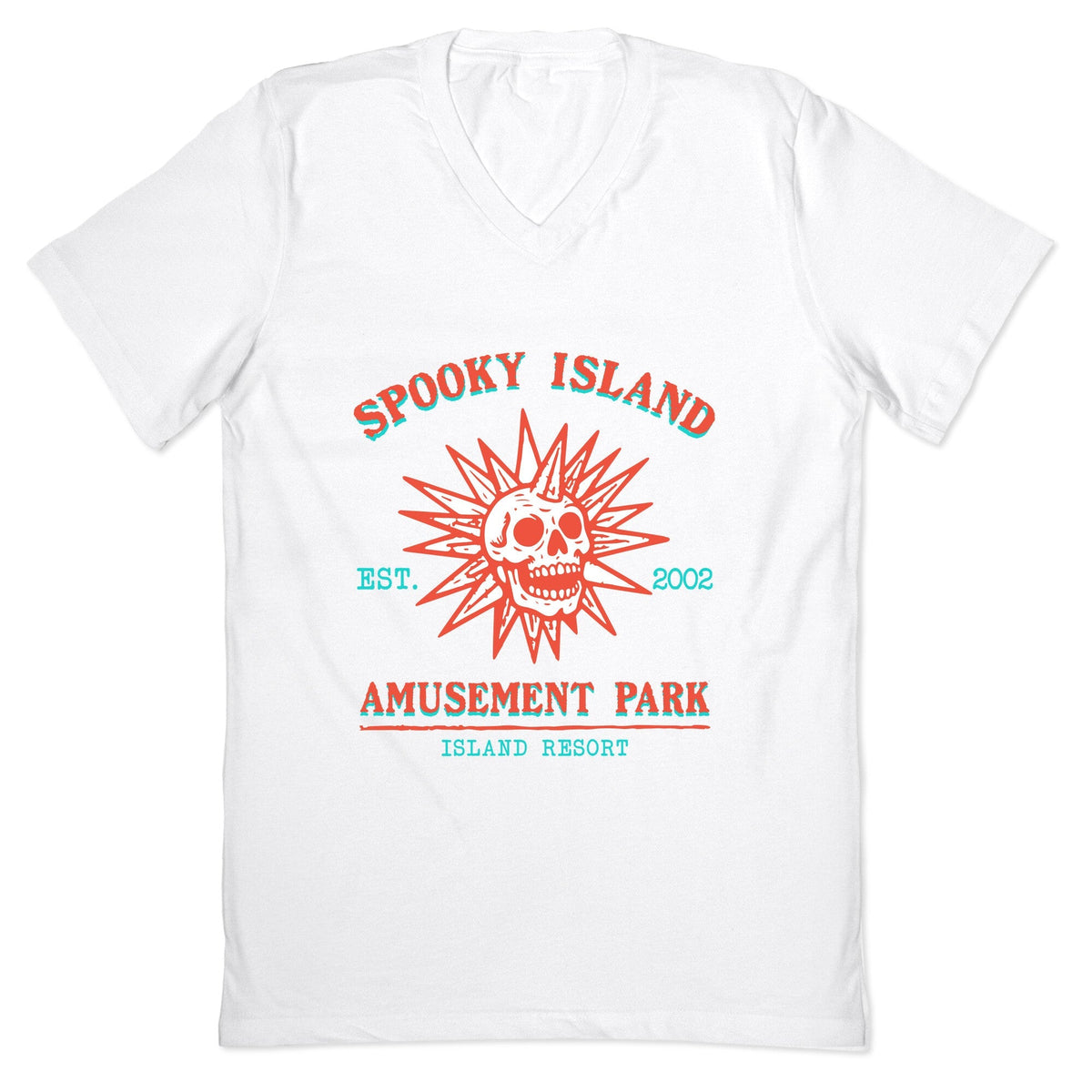 Spooky Island Retro V-Neck Unisex