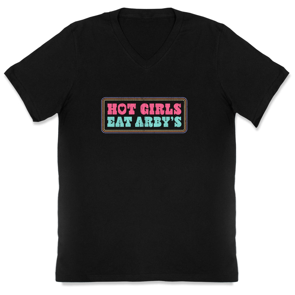 Hot Girls Eat Arbys Colorful V-Neck Unisex