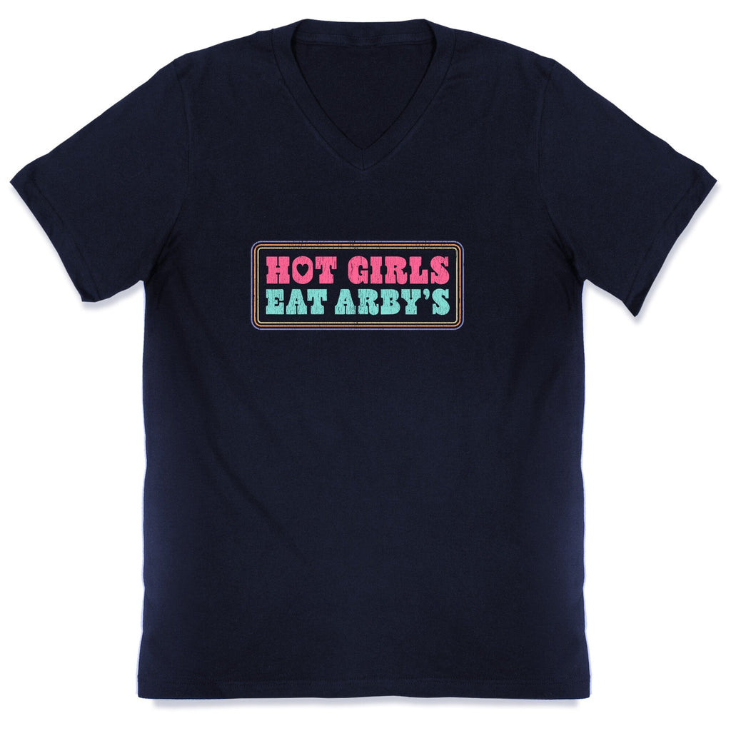Hot Girls Eat Arbys Colorful V-Neck Unisex