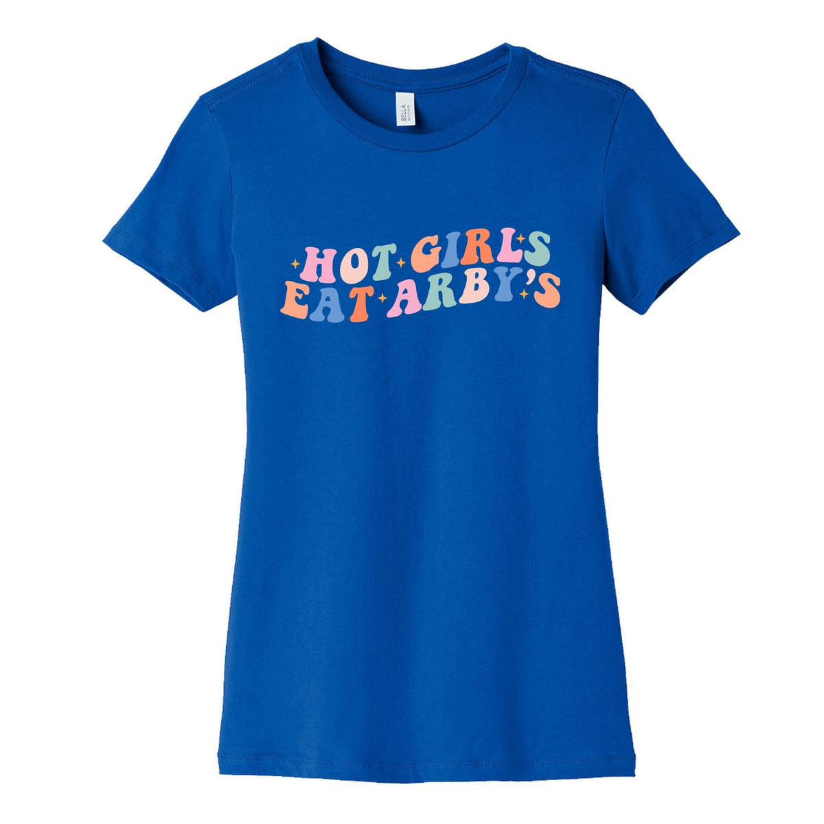 Hot Girls Eat Arbys Retro Womens Cotton Tee Unisex