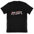 Hot Girls Eat Arbys Retro V-Neck Unisex