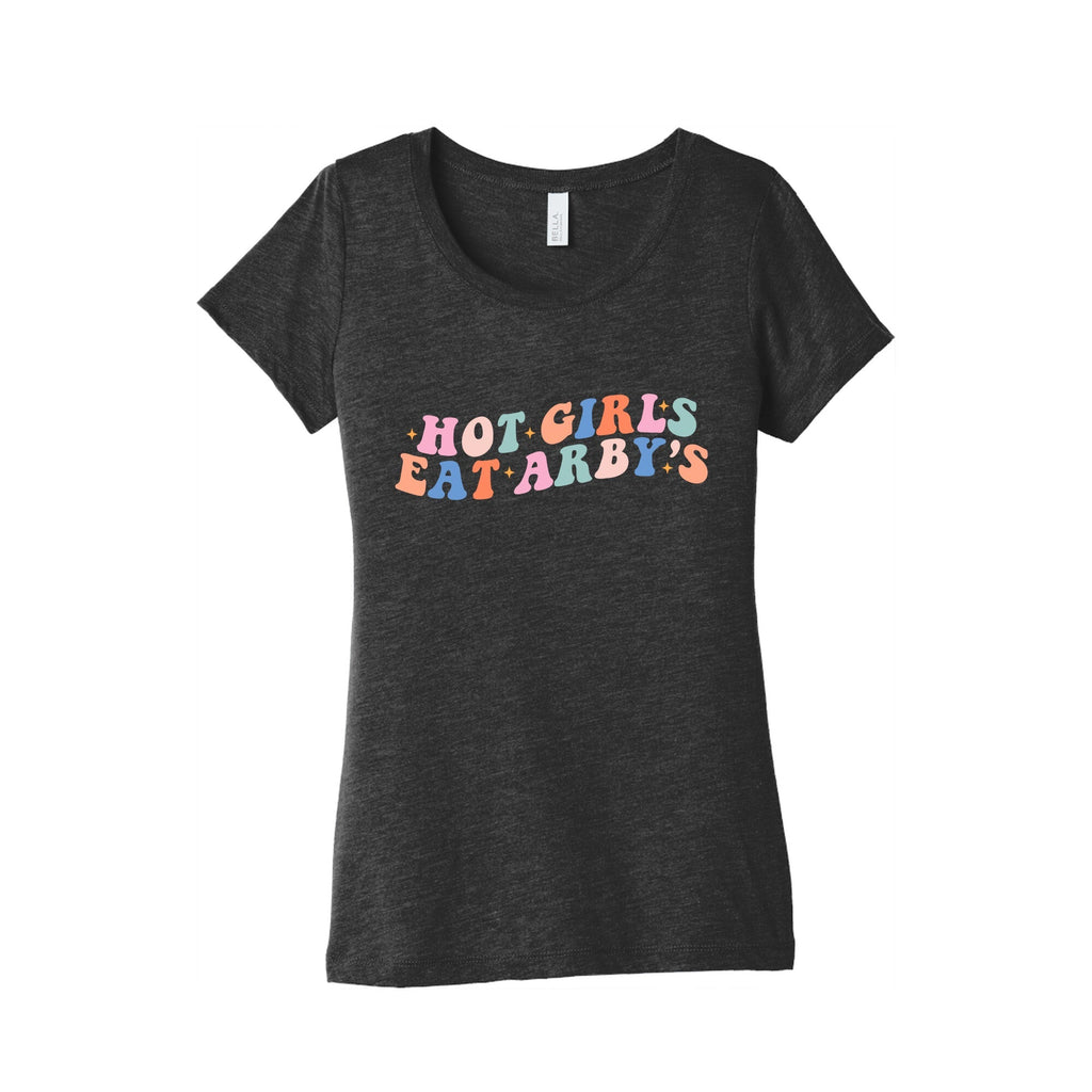 Hot Girls Eat Arbys Retro Womens Triblend Tee Unisex