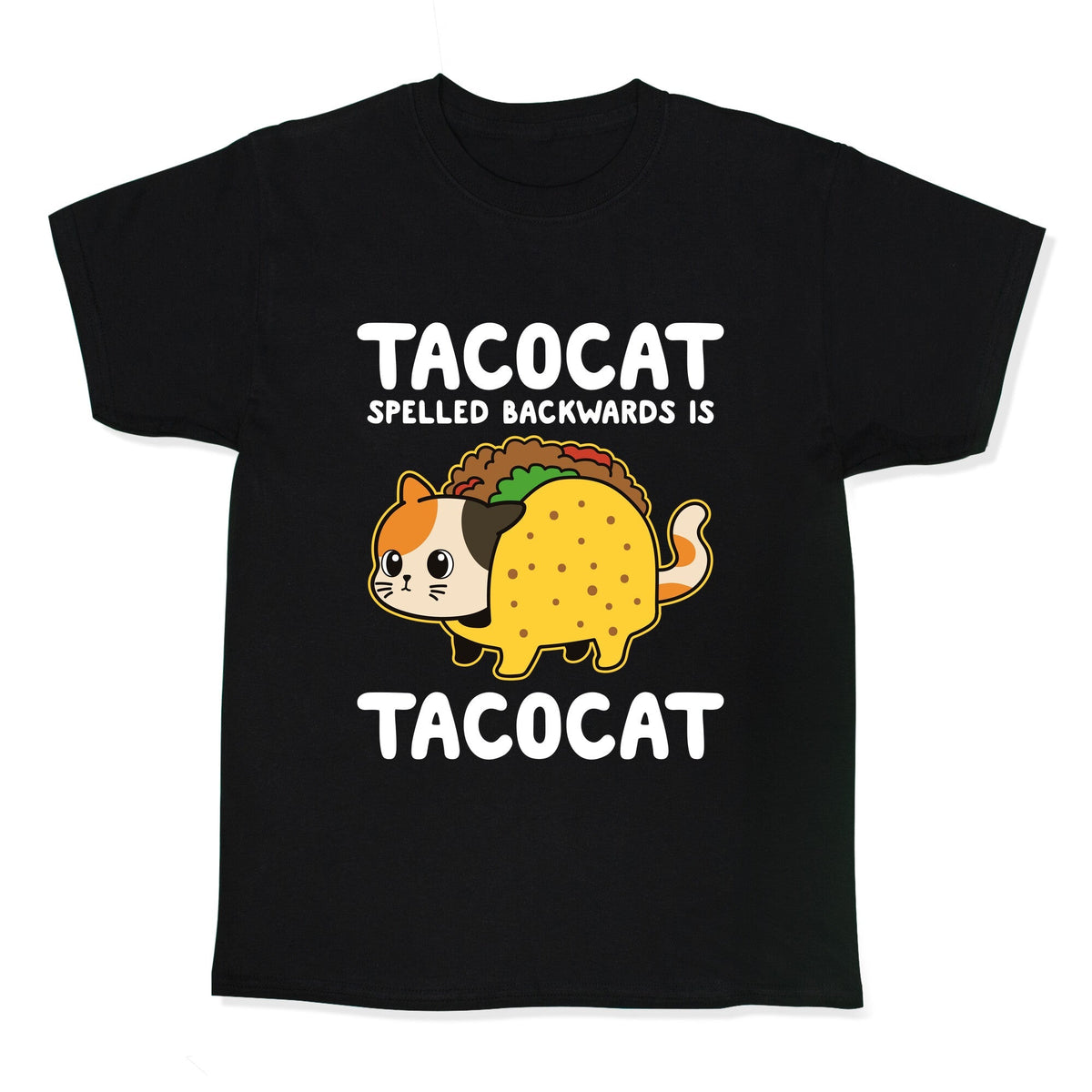 Tacocat Spelled Backwards Kids Tee Unisex