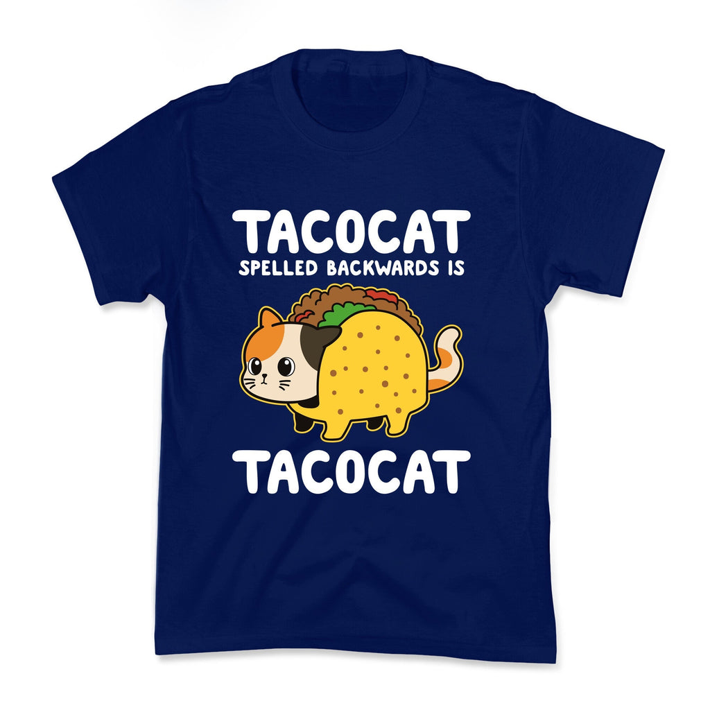 Tacocat Spelled Backwards Kids Tee Unisex