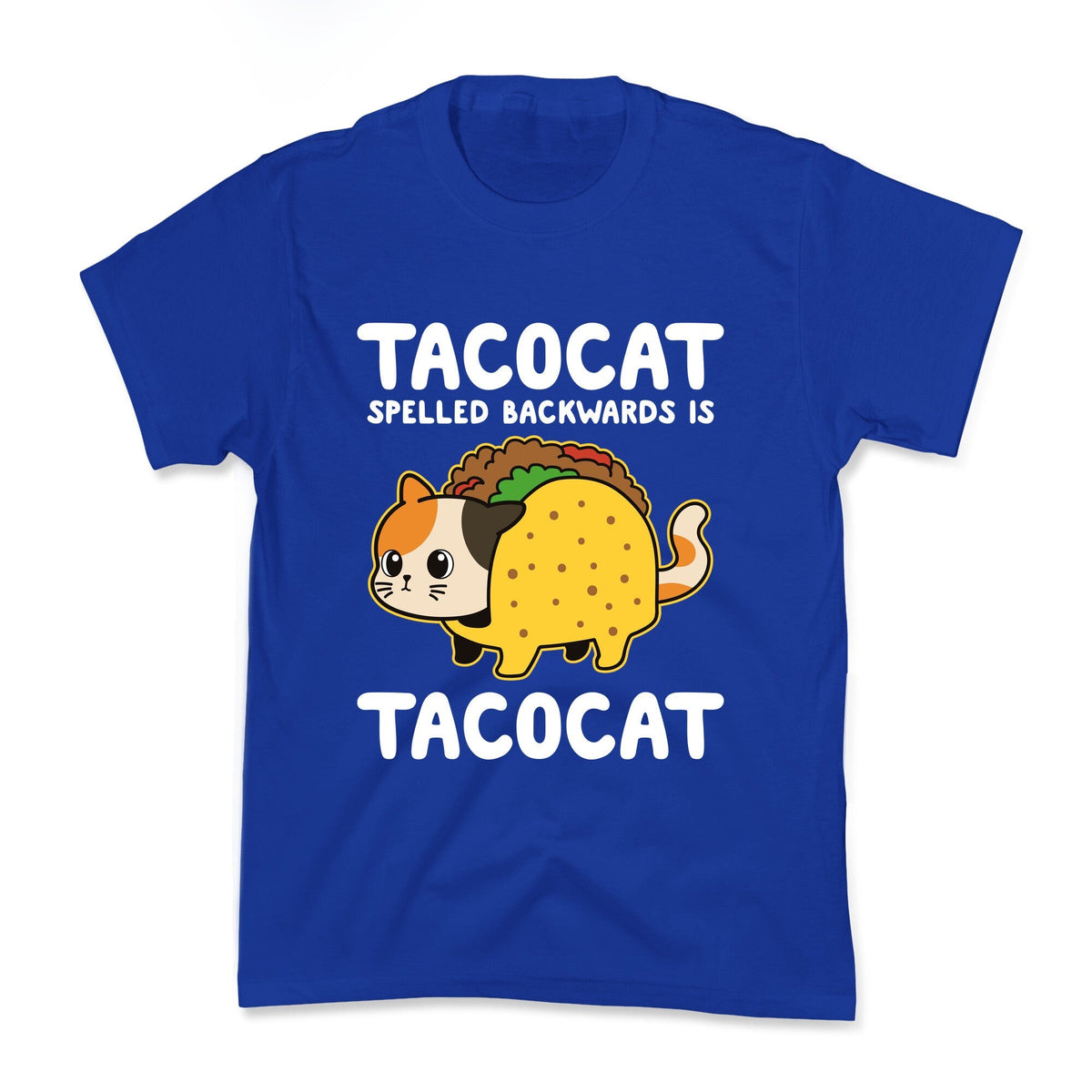 Tacocat Spelled Backwards Kids Tee Unisex