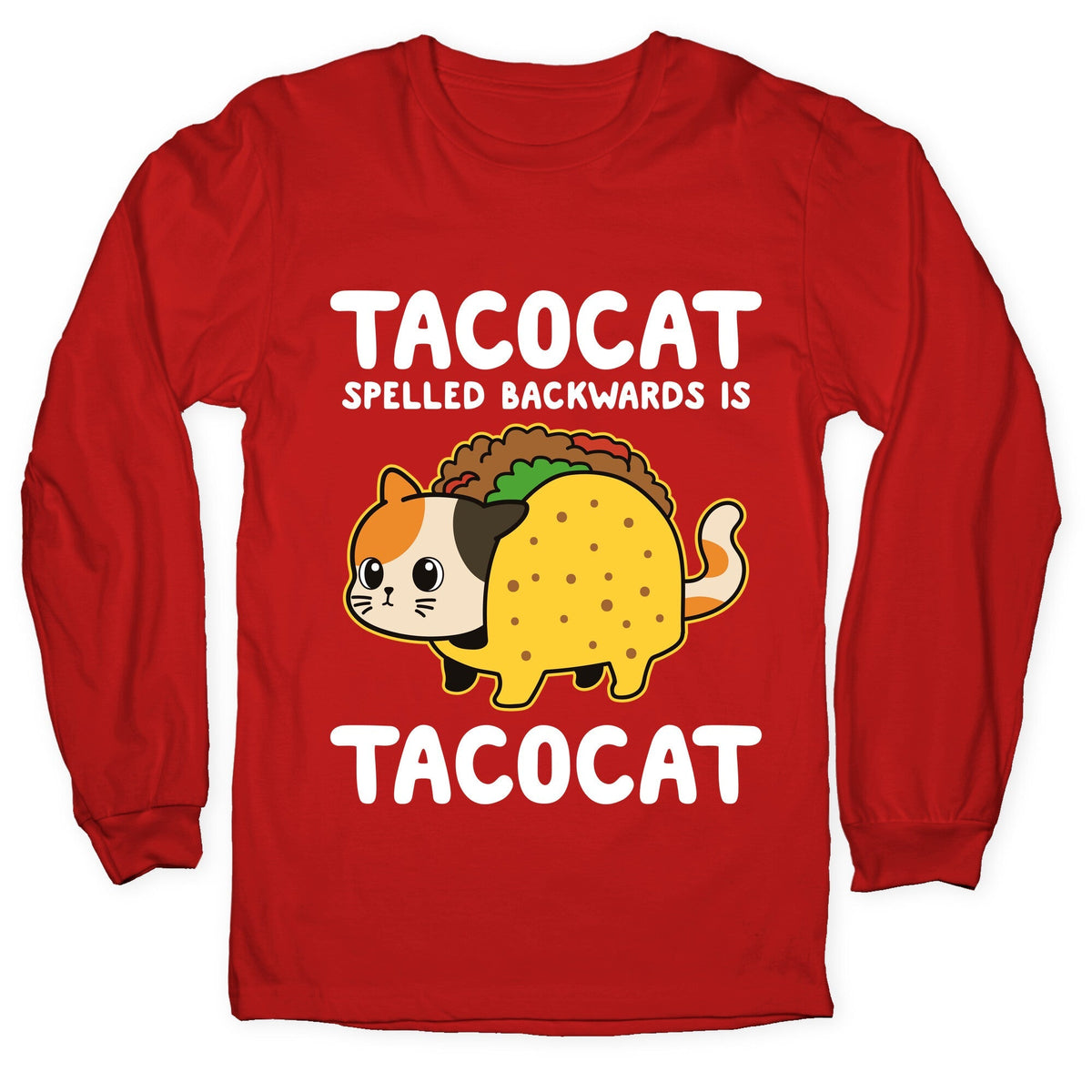 Tacocat Spelled Backwards Longsleeve Tee Unisex